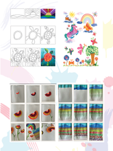 Load image into Gallery viewer, art for kids, step by step painting, kids art party, fingerpainting