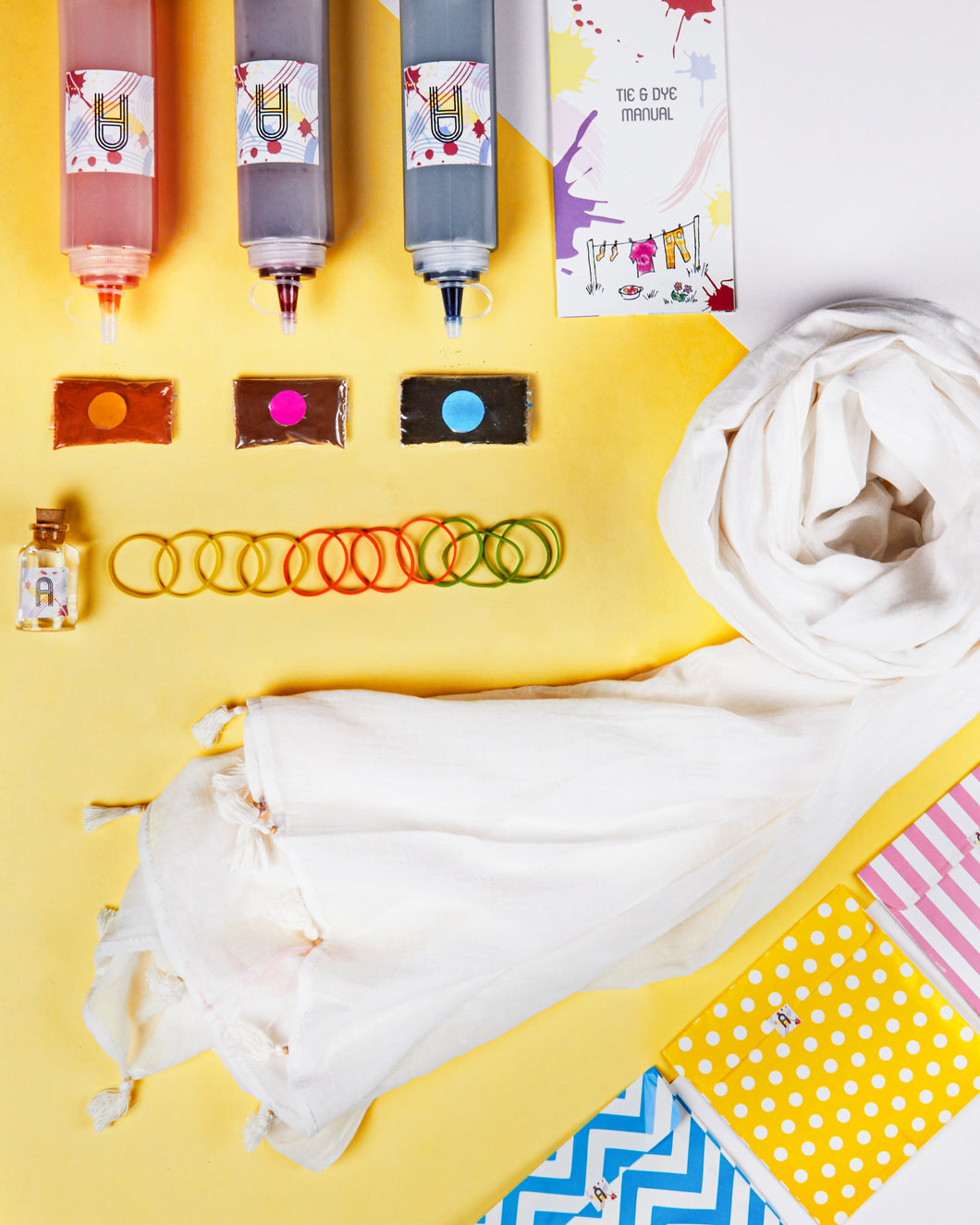 summer, scarf, tie dye, color, pattern, DIY
