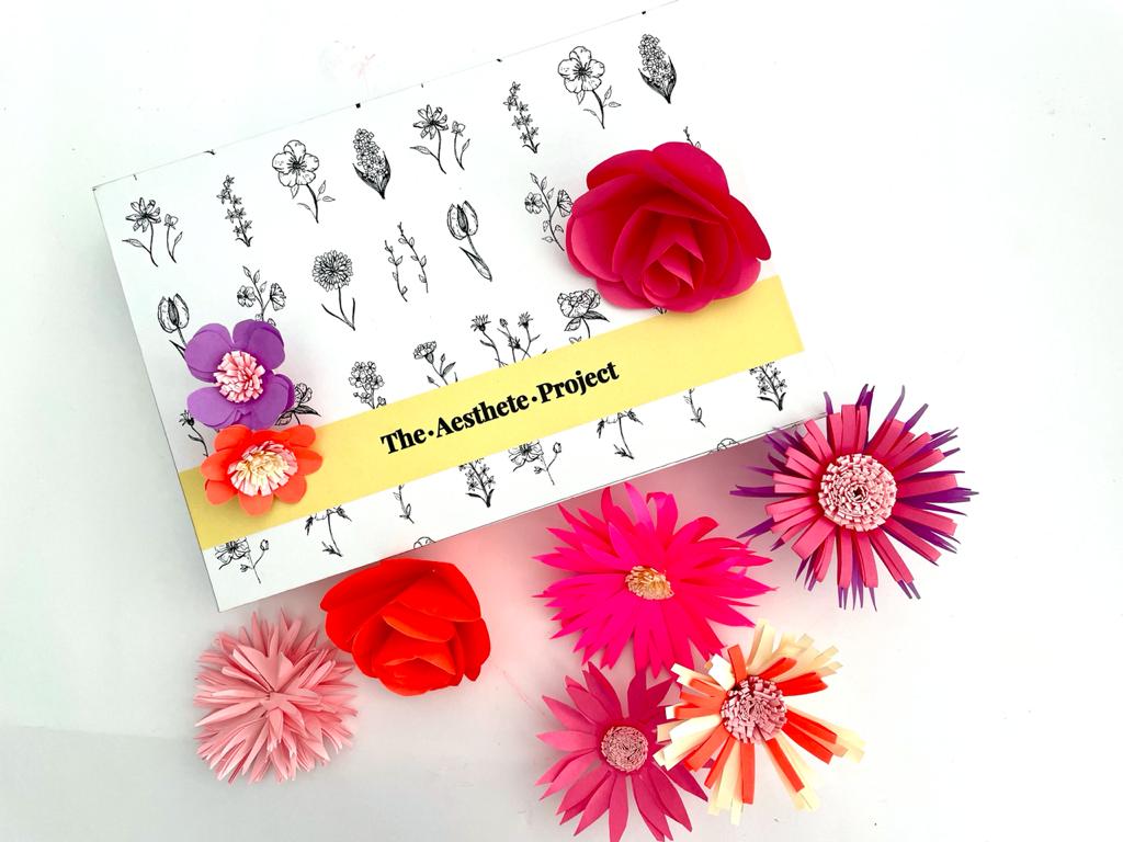 DIY, paper flower, handmade, craft, cards, notes, gift